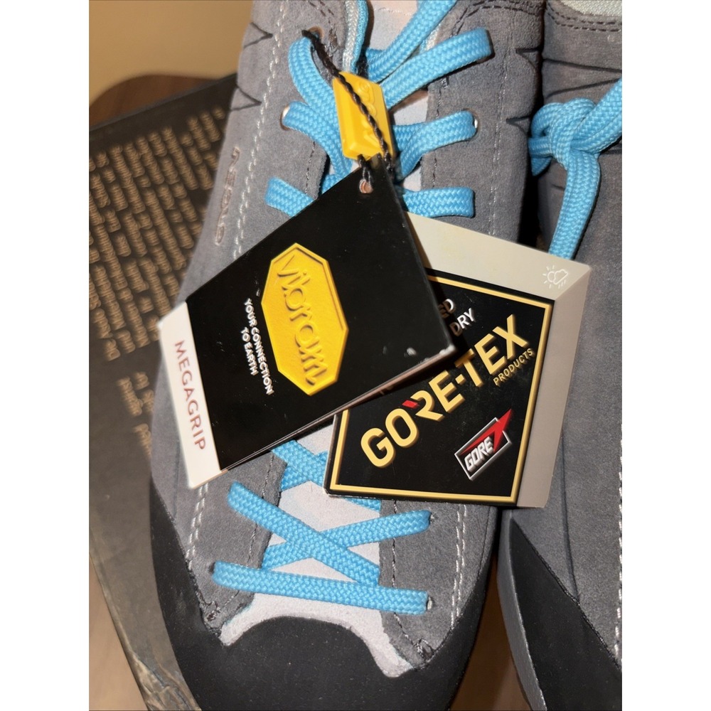 NIB ASOLO Space GV Hiking Shoe Goretex Women's 8.5 Gray Blue Vibram $170 - Picture 8 of 16